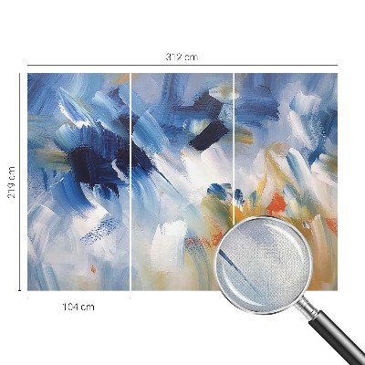 Samolepilna fototapeta za dnevno sobo Barvite poteze