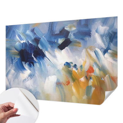 Samolepilna fototapeta za dnevno sobo Barvite poteze