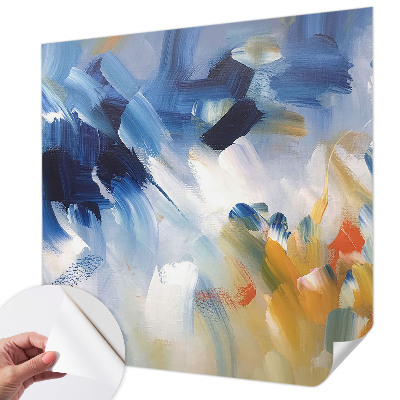 Samolepilna fototapeta za dnevno sobo Barvite poteze