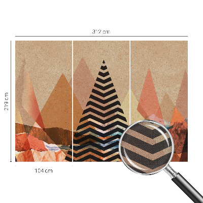 3D fototapeta z abstraktno pokrajino