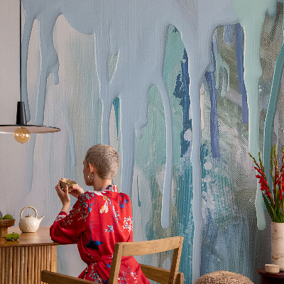 Samolepilna fototapeta za dnevno sobo Modri ​​kaskad