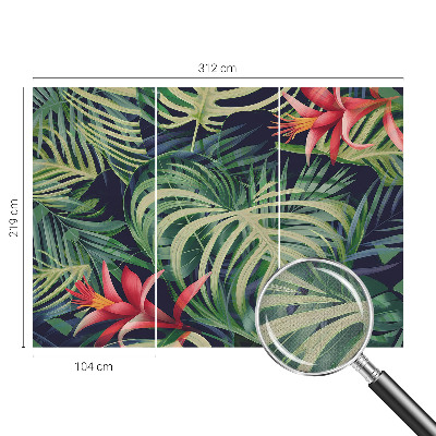 Fototapeta za otroško sobo z motivom eksotičnih rastlin