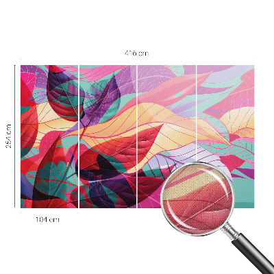 Samolepilna fototapeta z motivom abstraktnih listov