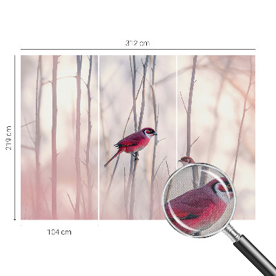 Samolepilna fototapeta za dnevno sobo z motivom ptic — para ptic
