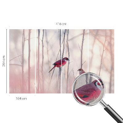 Samolepilna fototapeta za dnevno sobo z motivom ptic — para ptic