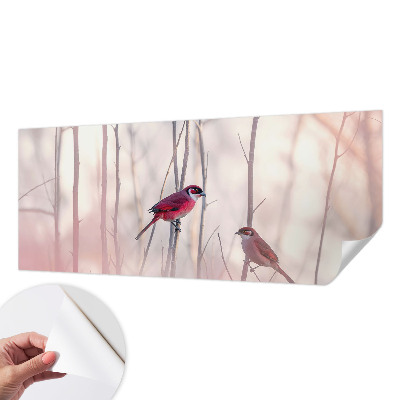 Samolepilna fototapeta za dnevno sobo Ptičji par