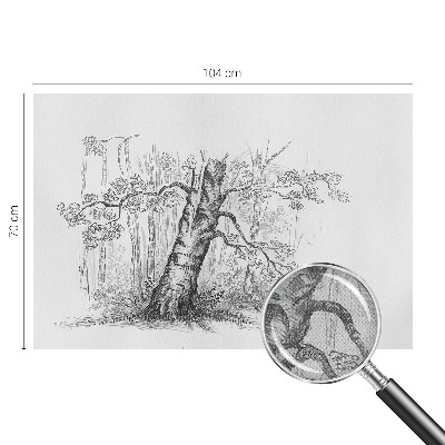 Samolepilna fototapeta za spalnico Gozdno drevo