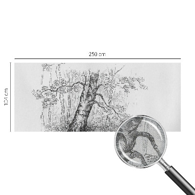 Samolepilna fototapeta za spalnico z motivom gozdnega drevesa