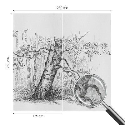 Samolepilna fototapeta za spalnico z motivom gozdnega drevesa