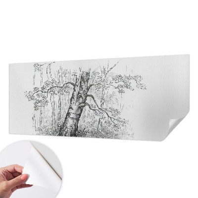 Samolepilna fototapeta za spalnico z motivom gozdnega drevesa