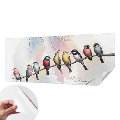 Fototapeta za otroško sobo z motivom ptic na veji