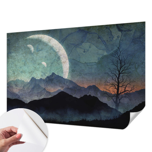Fototapeta za otroško sobo z motivom nočne pokrajine
