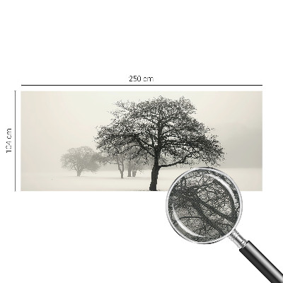 Samolepilna fototapeta z vzorcem zimskih dreves