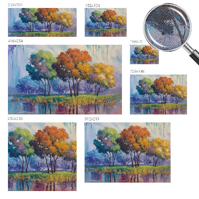 Otroška fototapeta z abstraktnim motivom dreves