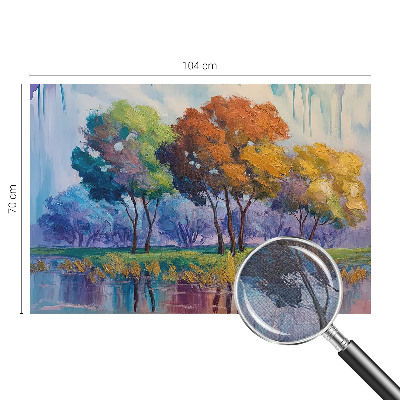 Otroška fototapeta z abstraktnim motivom dreves