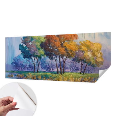 Otroška fototapeta z abstraktnim motivom dreves
