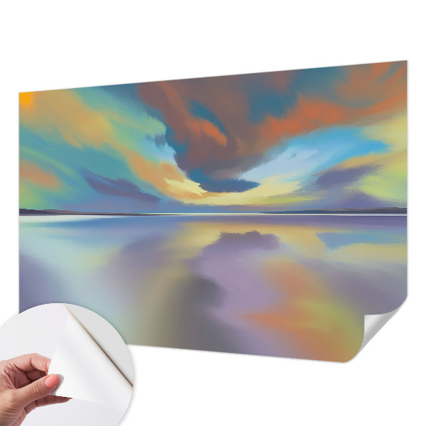 3D fototapeta z motivom mavričnega sončnega zahoda