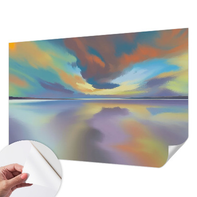 3D fototapeta z motivom mavričnega sončnega zahoda