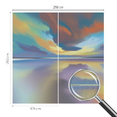 3D fototapeta z motivom mavričnega sončnega zahoda