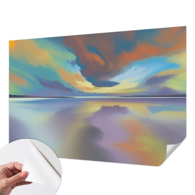 3D fototapeta z motivom mavričnega sončnega zahoda