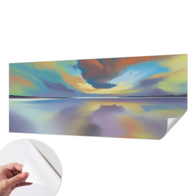 3D fototapeta z motivom mavričnega sončnega zahoda