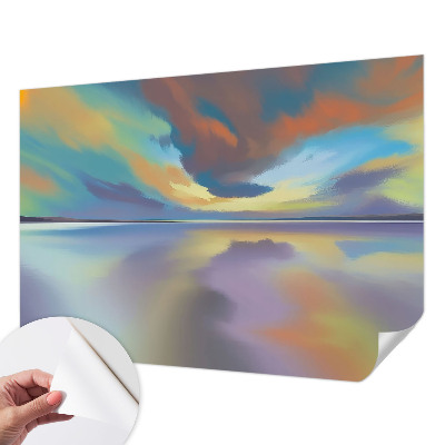 3D fototapeta z motivom mavričnega sončnega zahoda