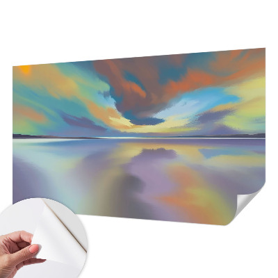 3D fototapeta z motivom mavričnega sončnega zahoda
