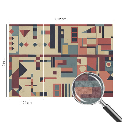 Samolepilna fototapeta za spalnico z abstraktno kompozicijo