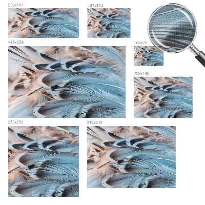 Samolepilna fototapeta za dnevno sobo Modro perje