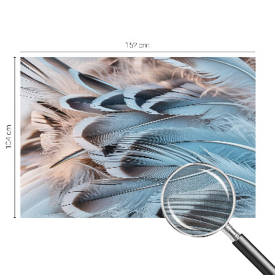 Samolepilna fototapeta za dnevno sobo Modro perje