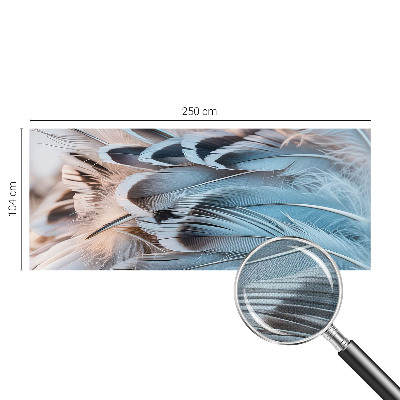 Samolepilna fototapeta za dnevno sobo Modro perje