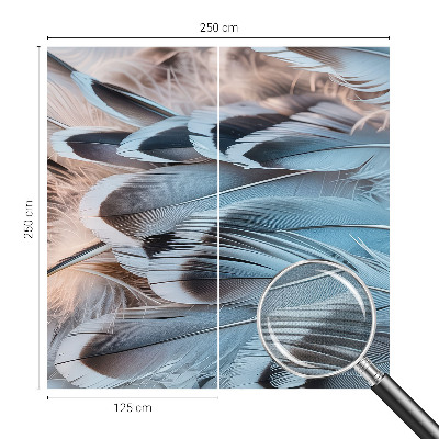 Samolepilna fototapeta za dnevno sobo z motivom moderih peres