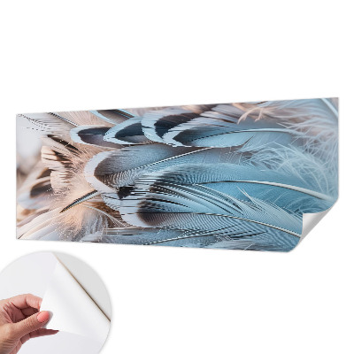 Samolepilna fototapeta za dnevno sobo Modro perje