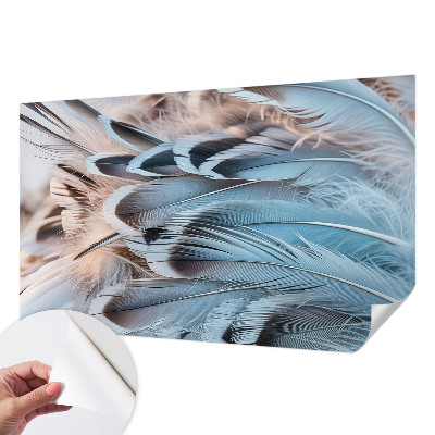 Samolepilna fototapeta za dnevno sobo Modro perje