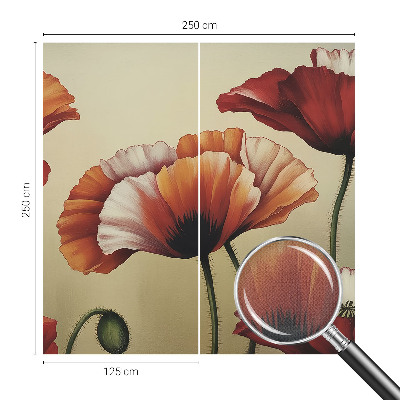 3D fototapeta z motivom veselih makov