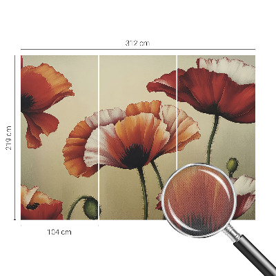 3D fototapeta z motivom veselih makov