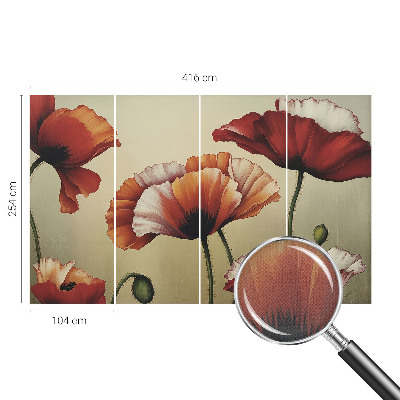 3D fototapeta z motivom veselih makov