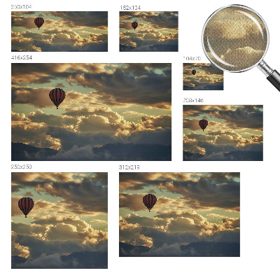 Otroška fototapeta z balonom v oblakih