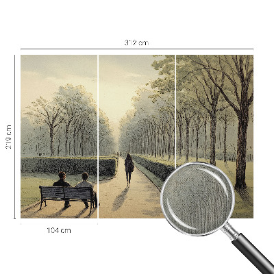 Samolepilna fototapeta za dnevno sobo Mir v parku