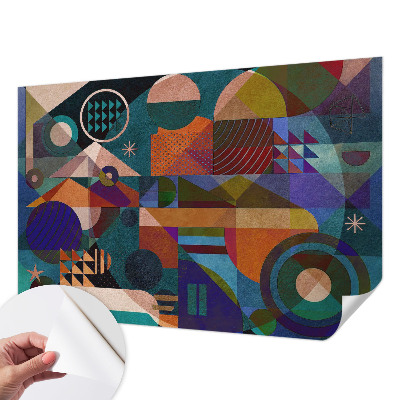 Fototapeta za otroško sobo z geometrijskim vzorcem v modernem slogu
