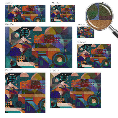 Fototapeta za otroško sobo z geometrijskim vzorcem v modernem slogu