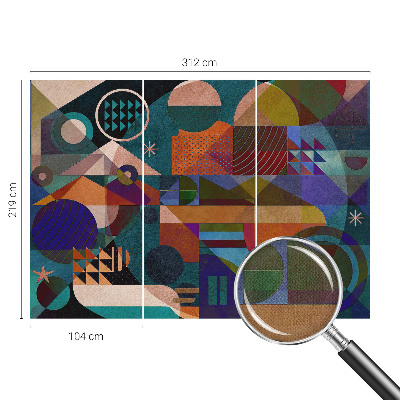 Fototapeta za otroško sobo z geometrijskim vzorcem v modernem slogu
