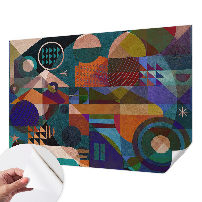 Fototapeta za otroško sobo z geometrijskim vzorcem v modernem slogu