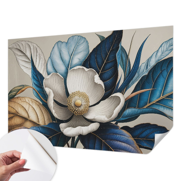 Samolepilna fototapeta za dnevno sobo z elegantnim florálnim vzorcem