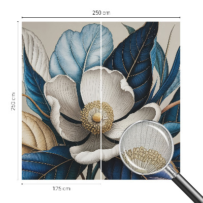 Samolepilna fototapeta za dnevno sobo z elegantnim florálnim vzorcem
