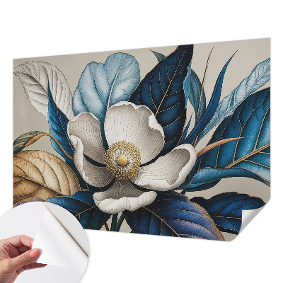Samolepilna fototapeta za dnevno sobo z elegantnim florálnim vzorcem