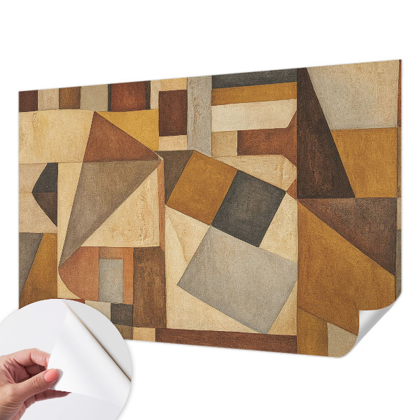 Samolepilna fototapeta za dnevno sobo z geometrijsko abstrakcijo