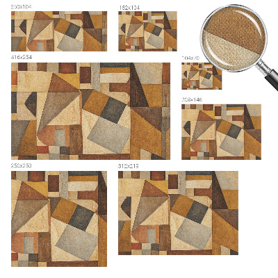 Samolepilna fototapeta za dnevno sobo z geometrijsko abstrakcijo
