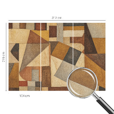 Samolepilna fototapeta za dnevno sobo z geometrijsko abstrakcijo