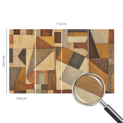 Samolepilna fototapeta za dnevno sobo z geometrijsko abstrakcijo